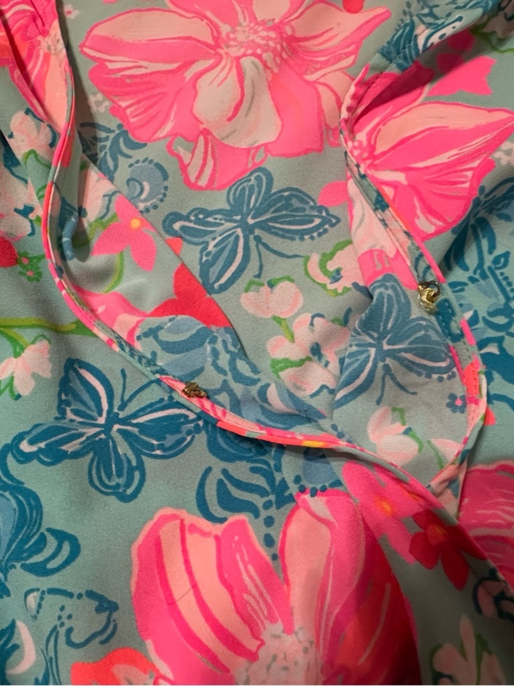 Lilly Pulitzer Maryann Surf Blue Luscious Lions Fit Flare Dress - Picture 5 of 6